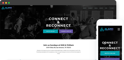 Alamo Community Church Desktop & Mobile Version